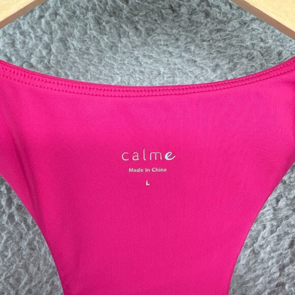 Johnny Was Calme Endurance Racer Back Sports Bra in Hot Pink Size Large - Picture 11 of 11